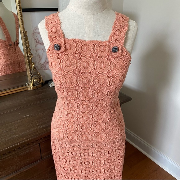 Nwt Dolce & Gabbana coral eyelet shift dress 38 - Picture 8 of 12